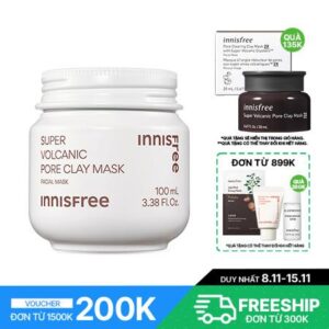 Siêu mặt nạ đất sét đá tro núi lửa INNISFREE Super Volcanic Pore Clay Mask 2X 100 mL