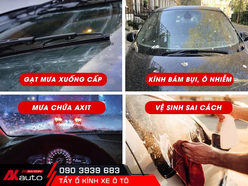 Cách tẩy cặn canxi trên kính xe ô tô Cách tẩy cặn canxi trên kính xe ô tô