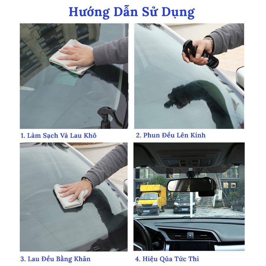 Đánh giá về khả năng chống bám nước của các sản phẩm chai rửa kính ô tô 3M và Glaco