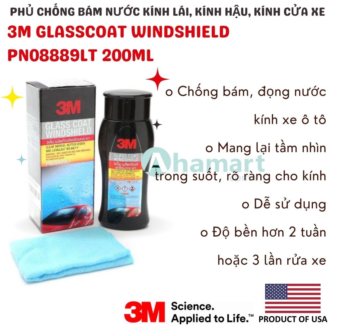 Đánh giá về khả năng chống bám nước của các sản phẩm chai rửa kính ô tô 3M và Glaco