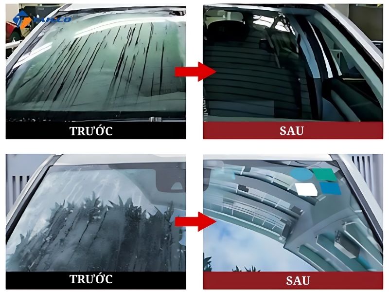 Dung dịch tẩy ố kính xe ô tô GETF1: Hiệu quả thực tế